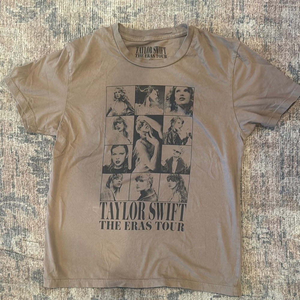 Taylor Swift The Eras Tour Brown T-Shirt. Youth Medium. Like New.